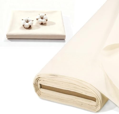 Muslin Fabric, for Baby Wear & Summer Dresses, 59 in Wide - Unbleached, White