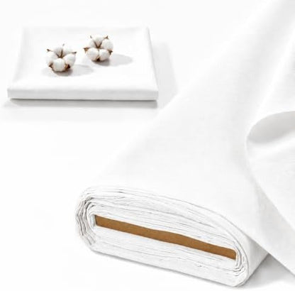 Muslin Fabric, for Baby Wear & Summer Dresses, 59 in Wide - White