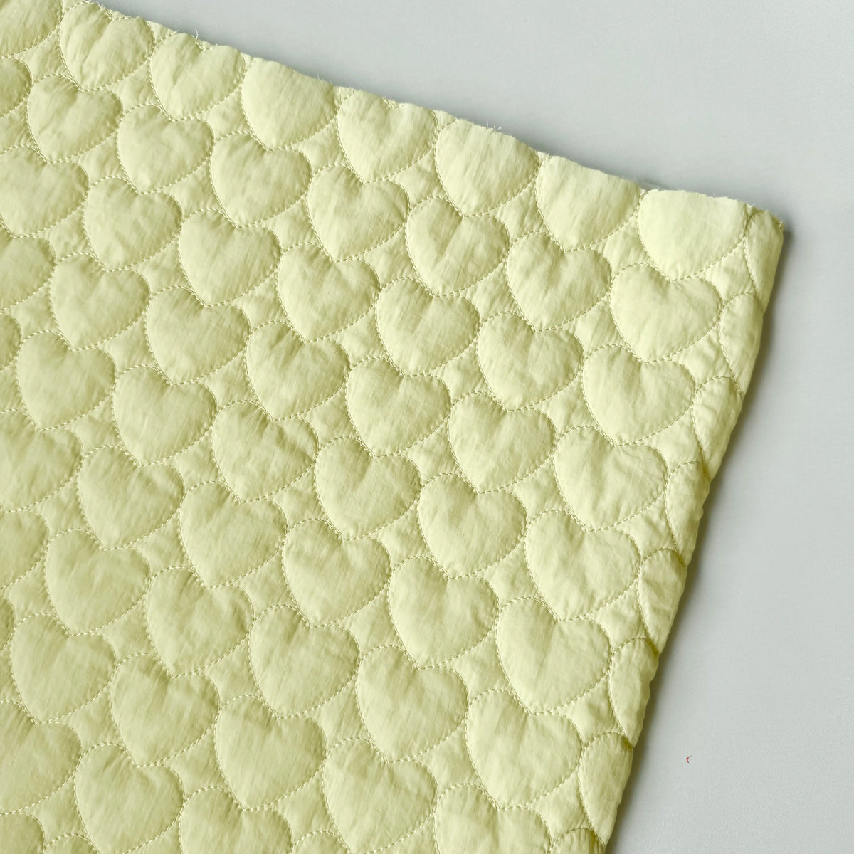 Nylon Quilted Puffer Fabric, Candy Hearts, for Coats, Bags & Cushions - Lemon Yellow