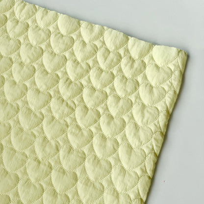 Nylon Quilted Puffer Fabric, Candy Hearts, for Coats, Bags & Cushions - Lemon Yellow