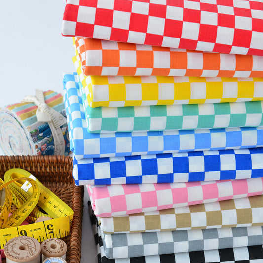 Plaid Cotton Fabric, Gingham Check Cloth for DIY & Bedding
