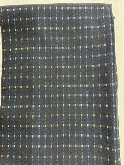 Polka Dot Jacquard Fabric, Small Weave for Shirts & Dresses - Navy