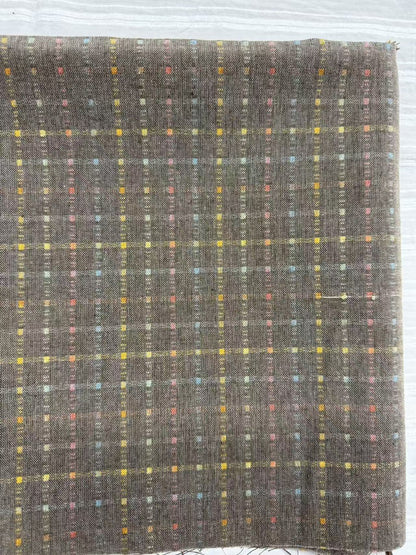 Polka Dot Jacquard Fabric, Small Weave for Shirts & Dresses - Coffee