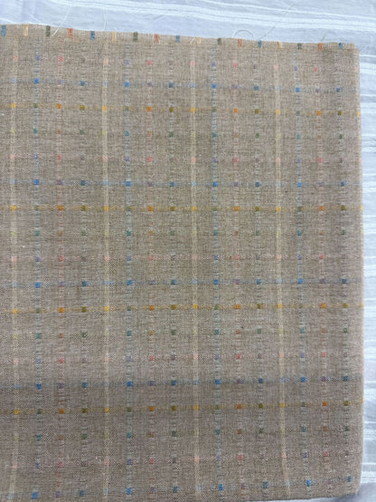 Polka Dot Jacquard Fabric, Small Weave for Shirts & Dresses - Light Coffee