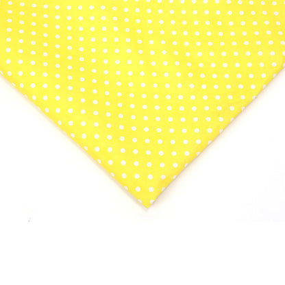 Polka Dot Polyester Fabric, Dotted Cloth for Bags & Table Linens - Yellow