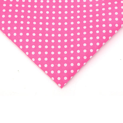 Polka Dot Polyester Fabric, Dotted Cloth for Bags & Table Linens - Plum Red