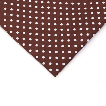 Polka Dot Polyester Fabric, Dotted Cloth for Bags & Table Linens - Coffee