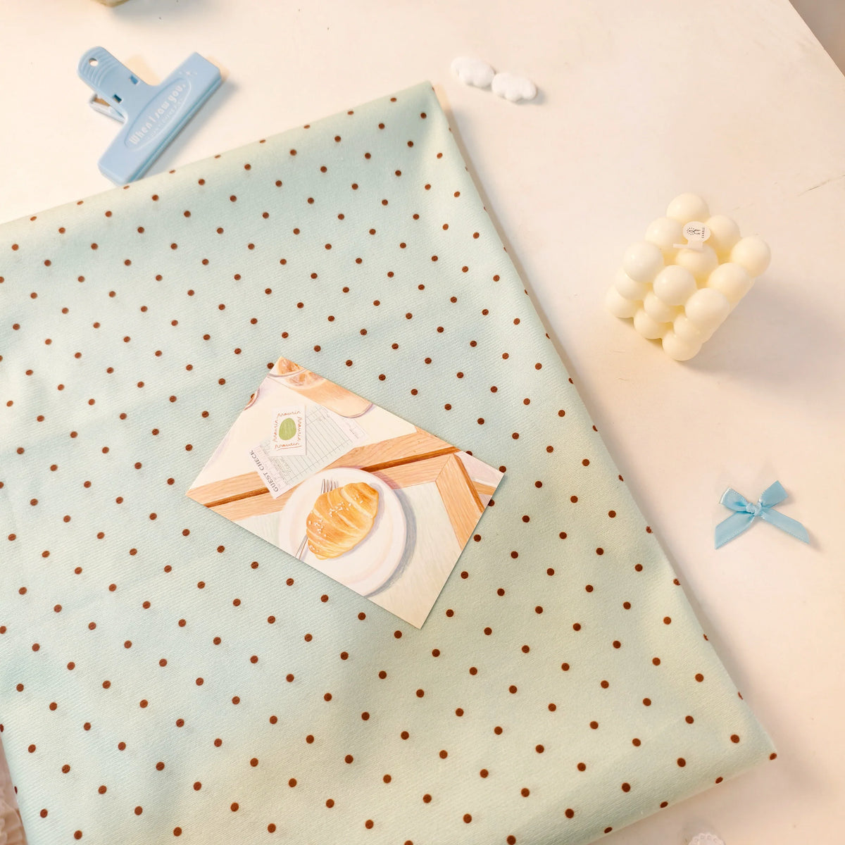 Polka Dot Tablecloth Fabric, Retro, for Tablecloths, Backdrops & Home Decor