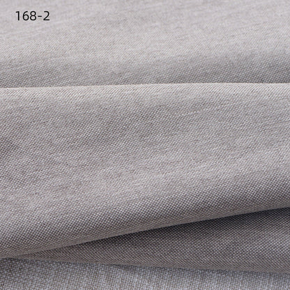 Polyester Faux Linen Upholstery Fabric, Thick & Durable - Light Grey