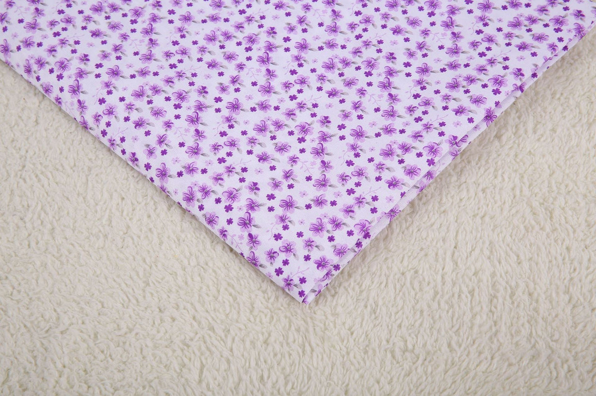 Polyester Orchid Print Fabric, for Hair Pieces & Crafts - Purple