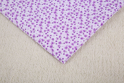 Polyester Orchid Print Fabric, for Hair Pieces & Crafts - Purple