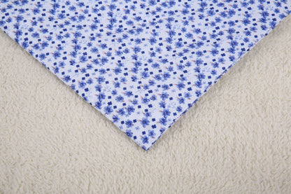 Polyester Orchid Print Fabric, for Hair Pieces & Crafts - Blue