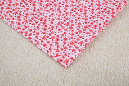 Polyester Orchid Print Fabric, for Hair Pieces & Crafts - Red