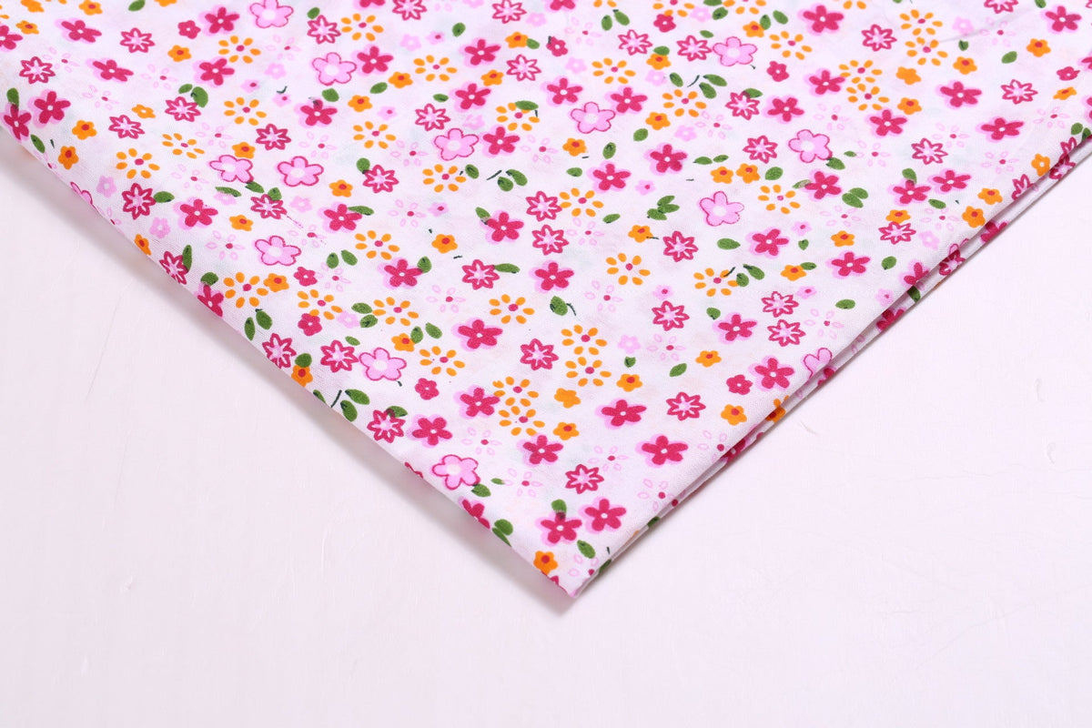 Polyester Plum Blossom Fabric, for Headwear & Table Decor - Plum Red
