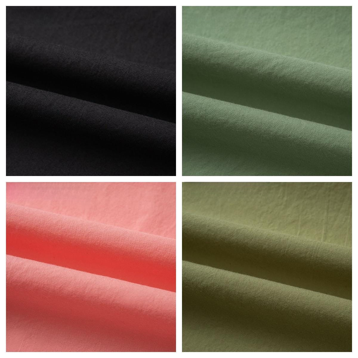 Poplin Fabric, Solid, for Shirts & Linings, 61 in Wide - Black