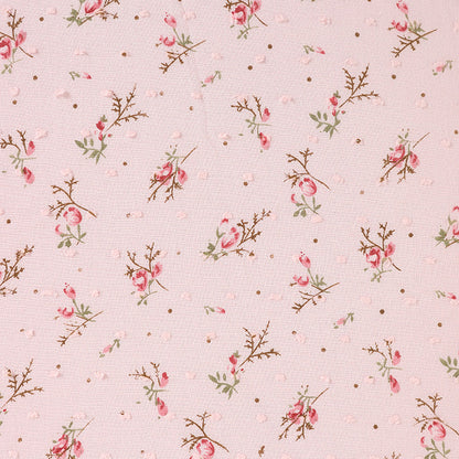 Floral Rose Dot Printed Cotton Fabric By The Yard | 8 Colors, 57" Wide for Dresses & Tops