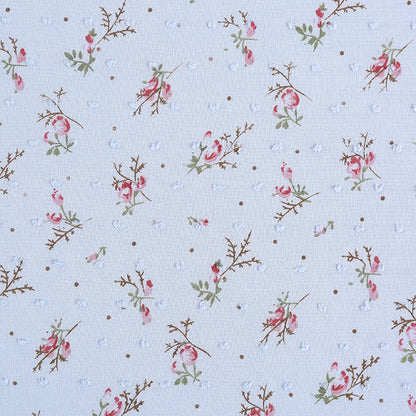 Floral Rose Dot Printed Cotton Fabric By The Yard | 8 Colors, 57" Wide for Dresses & Tops