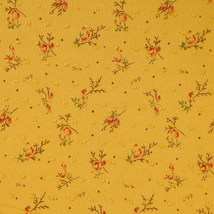 Floral Rose Dot Printed Cotton Fabric By The Yard | 8 Colors, 57" Wide for Dresses & Tops