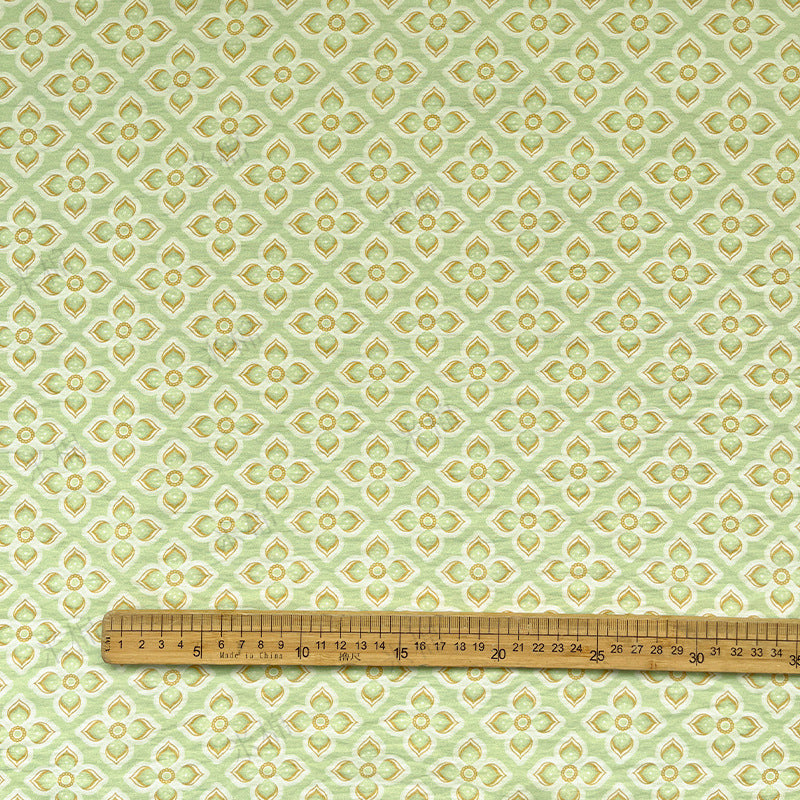 Printed Fabric, Printed, for Dresses & Tops, 59 in Wide - Green