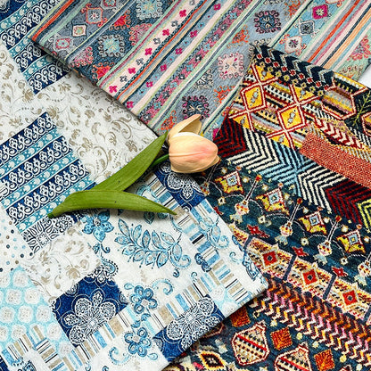 Printed Fabric, Printed, for Dresses & Tops, 59 in Wide