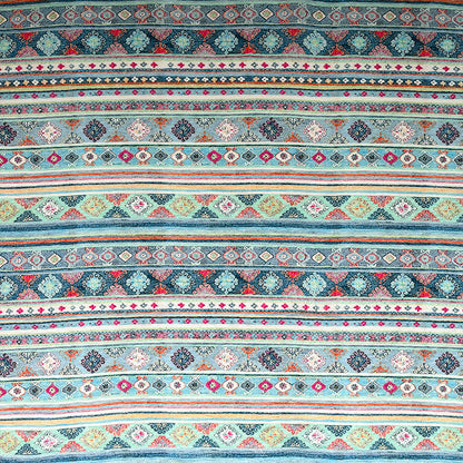 Printed Fabric, Printed, for Dresses & Tops, 59 in Wide - Multi Stripe Floral