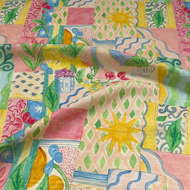 Printed Fabric, Printed, for Dresses & Tops, 59 in Wide