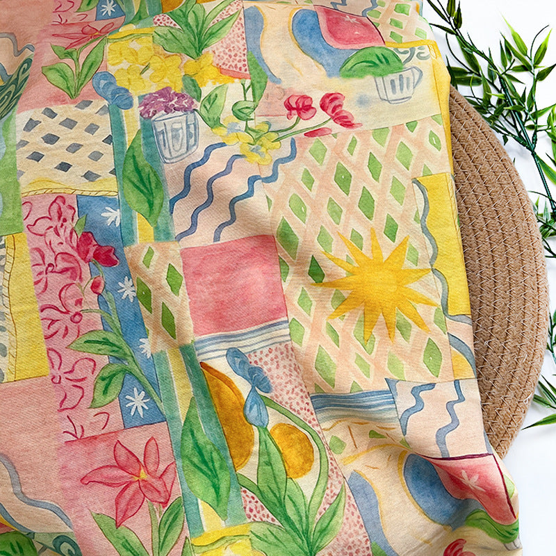 Printed Fabric, Printed, for Dresses & Tops, 59 in Wide