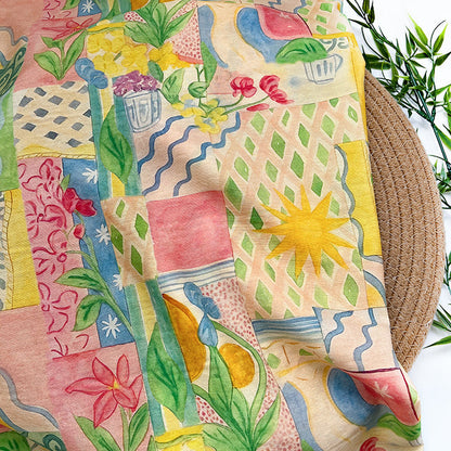 Printed Fabric, Printed, for Dresses & Tops, 59 in Wide