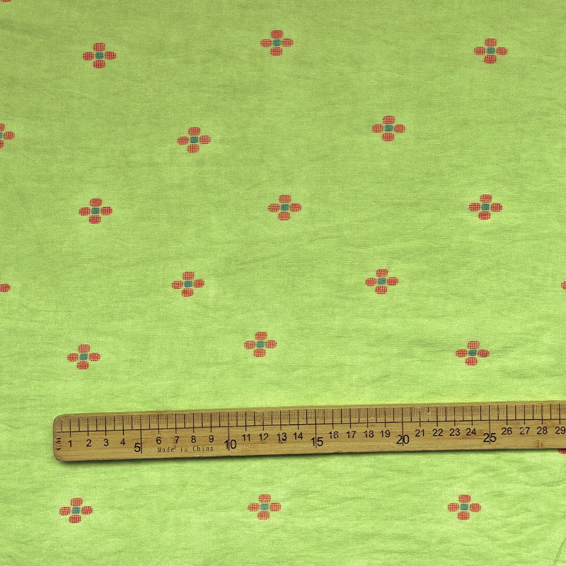 Printed Fabric, Printed, for Dresses & Tops, 59 in Wide - Green