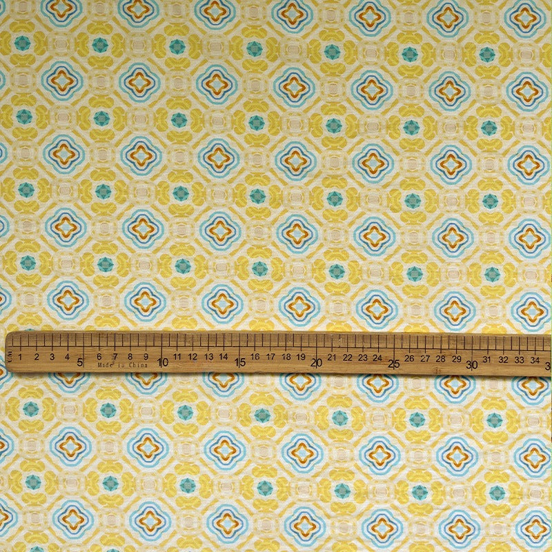 Printed Fabric, Printed, for Dresses & Tops, 59 in Wide - Yellow