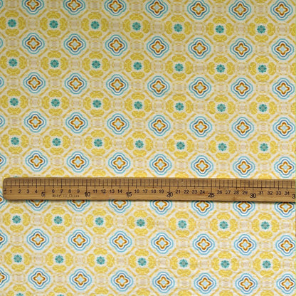Printed Fabric, Printed, for Dresses & Tops, 59 in Wide - Yellow