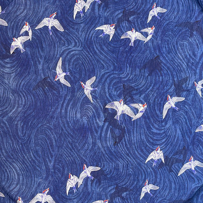 Printed Fabric, Printed, for Dresses & Tops, 59 in Wide - Blue