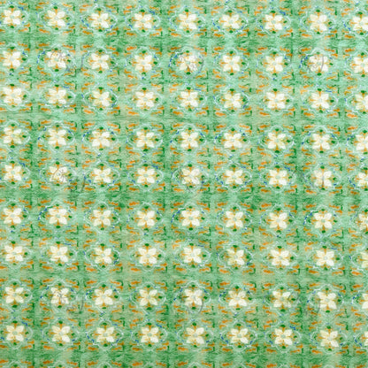 Printed Fabric, Printed, for Dresses & Tops, 59 in Wide - Green