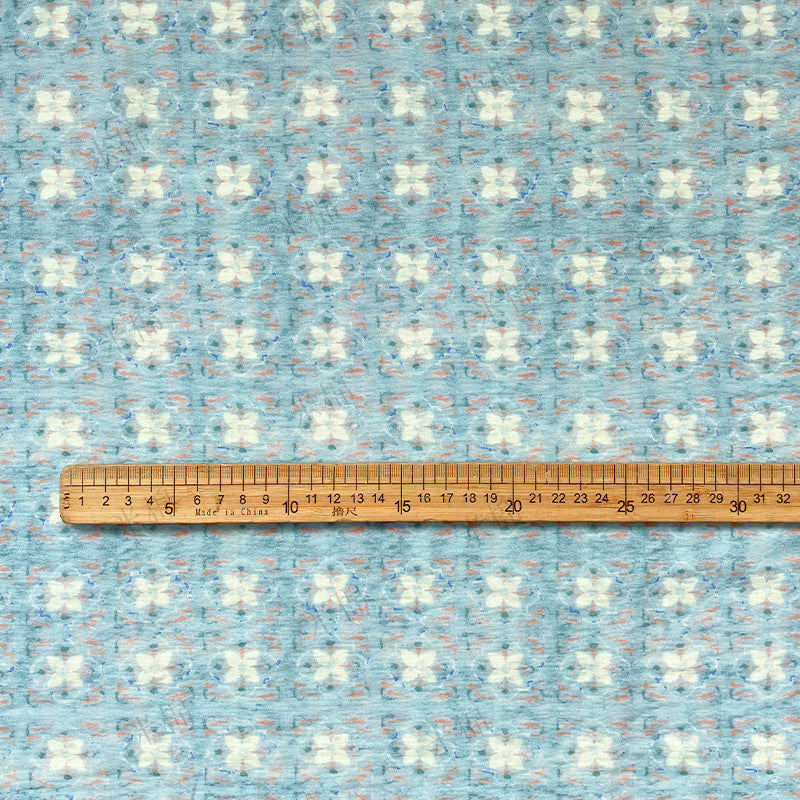 Printed Fabric, Printed, for Dresses & Tops, 59 in Wide - Blue