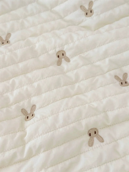 Quilted Polyester Bunny Fabric, for Toys & Bibs