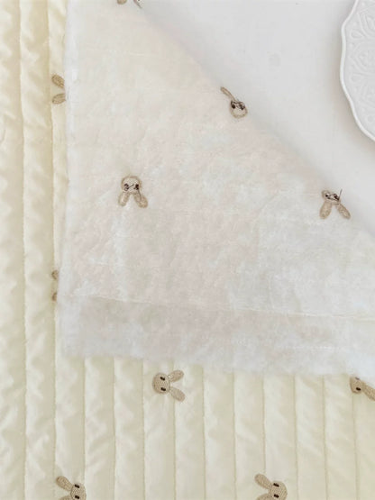 Quilted Polyester Bunny Fabric, for Toys & Bibs