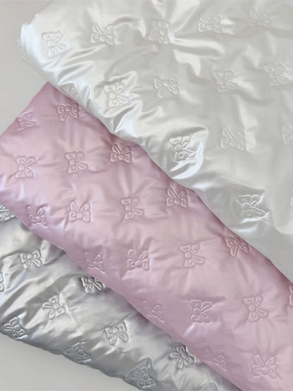 Quilted PU Leather Bow Fabric, for Bags & Vests