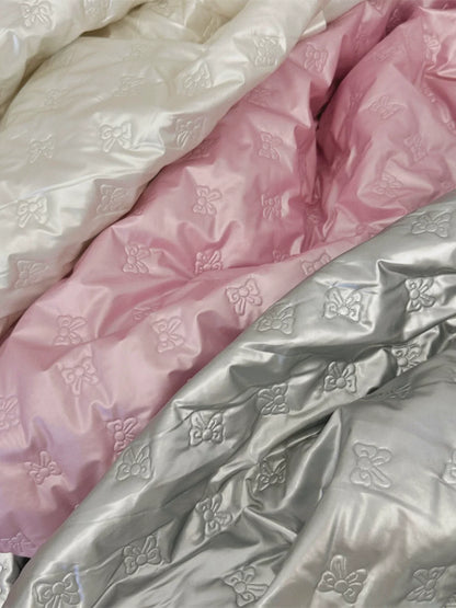 Quilted PU Leather Bow Fabric, for Bags & Vests