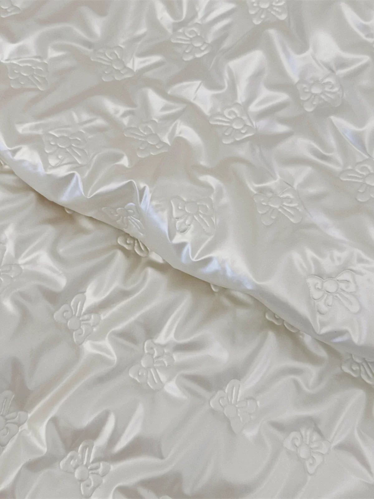 Quilted PU Leather Bow Fabric, for Bags & Vests
