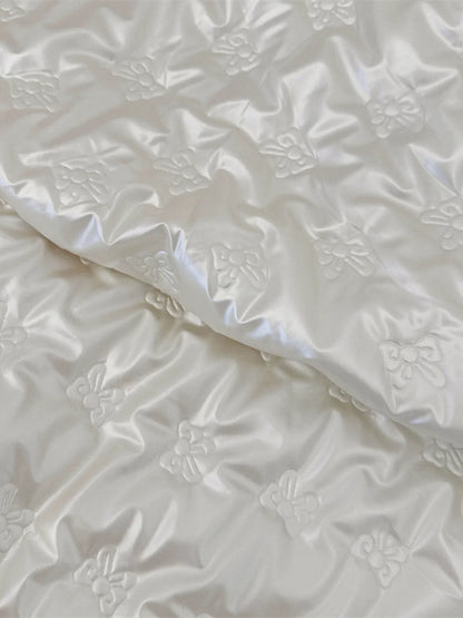 Quilted PU Leather Bow Fabric, for Bags & Vests