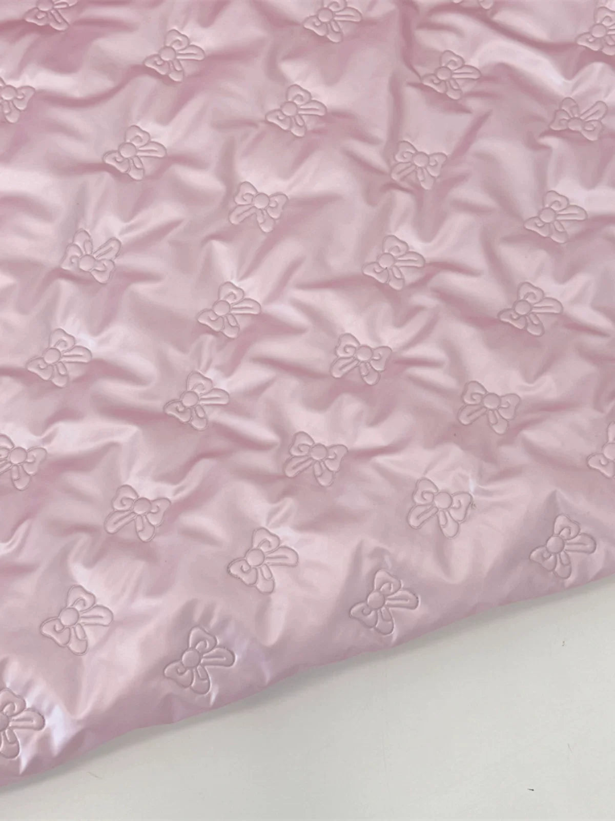 Quilted PU Leather Bow Fabric, for Bags & Vests