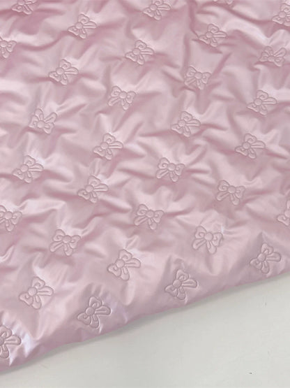 Quilted PU Leather Bow Fabric, for Bags & Vests