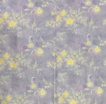 Rayon Fabric, Bauhinia Floral Print, for Dresses & Pajamas