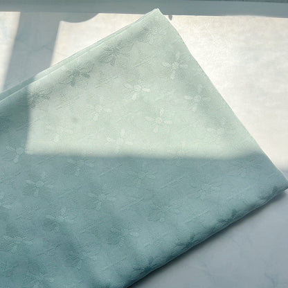 Rayon Four-Petal Jacquard Fabric, for Hanfu & Dresses - Light Pea Green