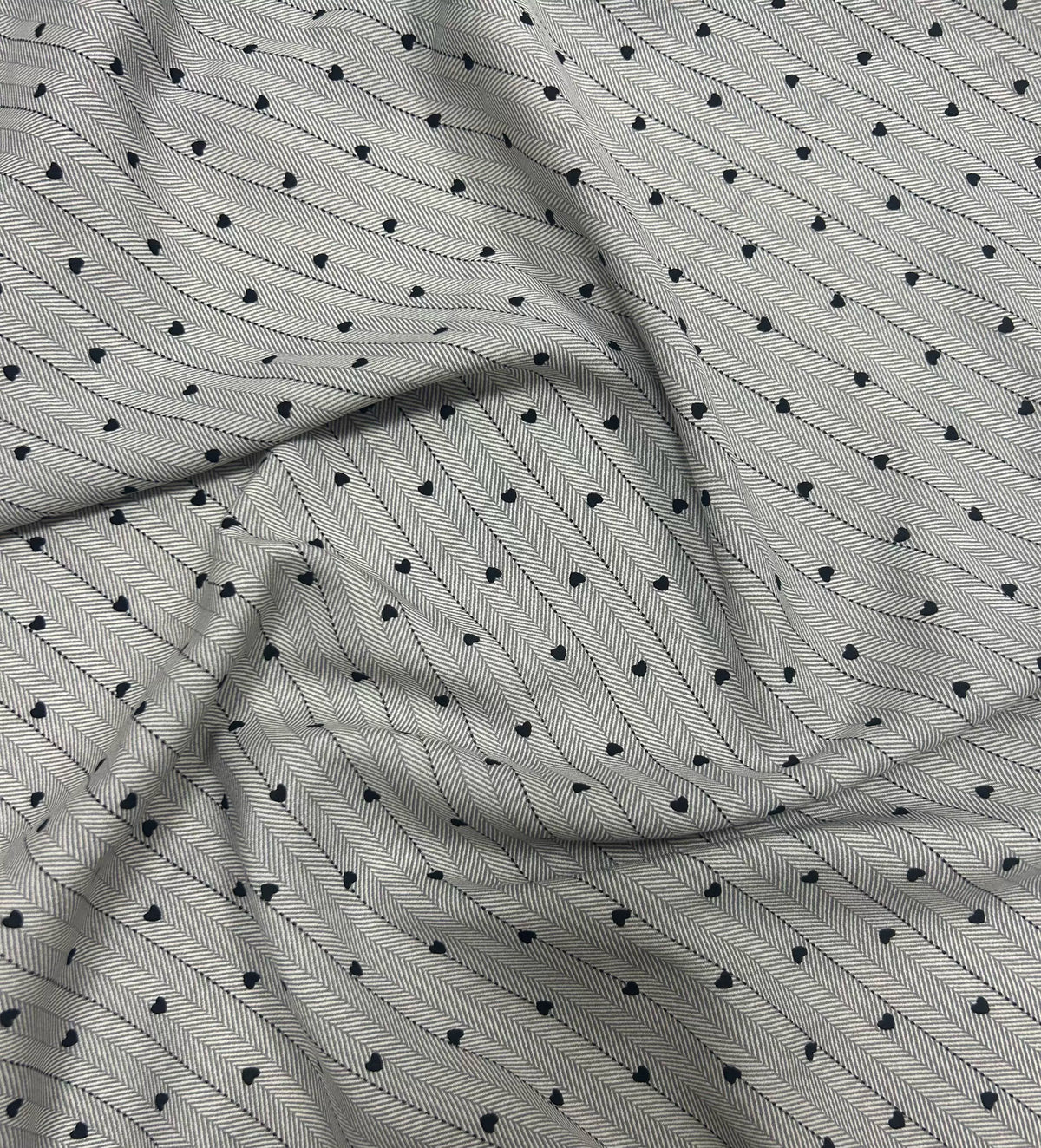 Rayon Fabric, Retro Heart Print, for Dresses & Pants