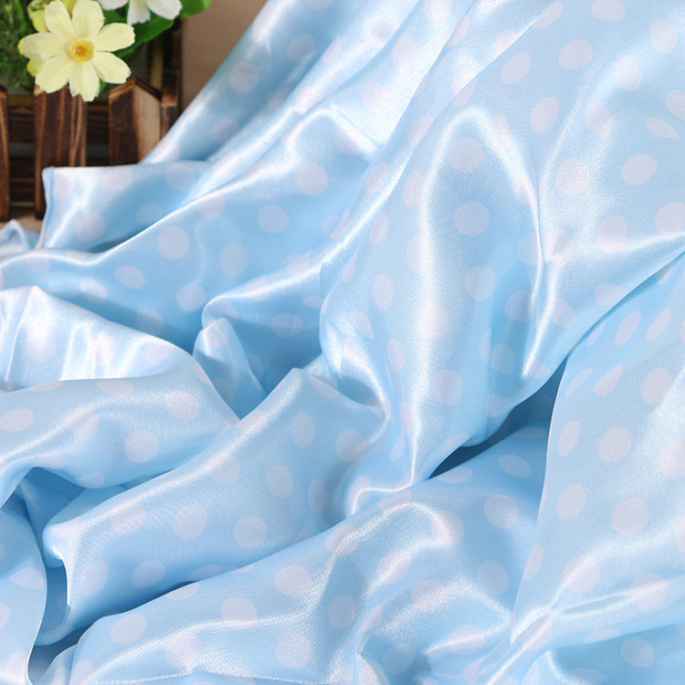 Satin Fabric, Solid, for Evening Wear & Linings, 57 in Wide - Light Blue-14