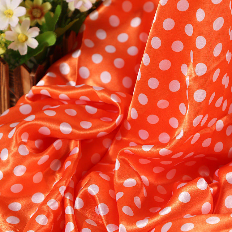 Satin Fabric, Solid, for Evening Wear & Linings, 57 in Wide - Orange-15