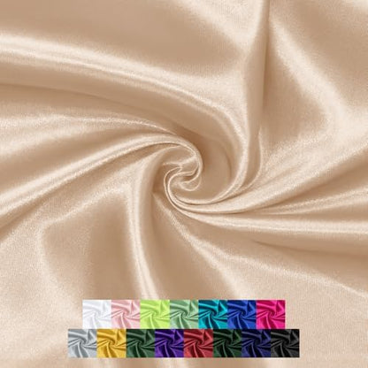 Satin Fabric, Solid, for Evening Wear & Linings, 59 in Wide