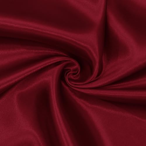 Satin Fabric, Solid, for Evening Wear & Linings, 59 in Wide - Burgundy