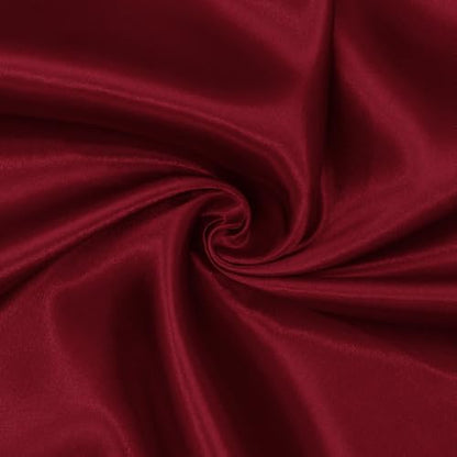 Satin Fabric, Solid, for Evening Wear & Linings, 59 in Wide - Burgundy